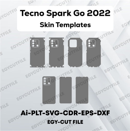 Tecno Spark Go 2022 Vector Skin Cut Files