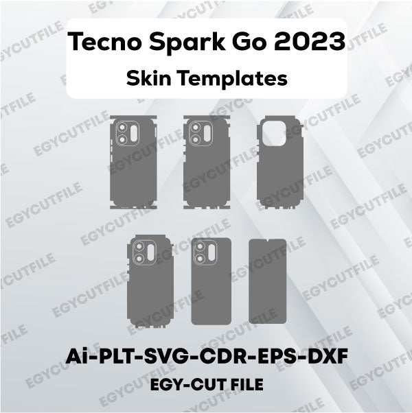 Tecno Spark Go 2023 Vector Skin Cut Files