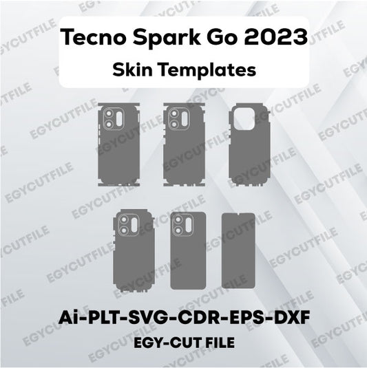 Tecno Spark Go 2023 Vector Skin Cut Files