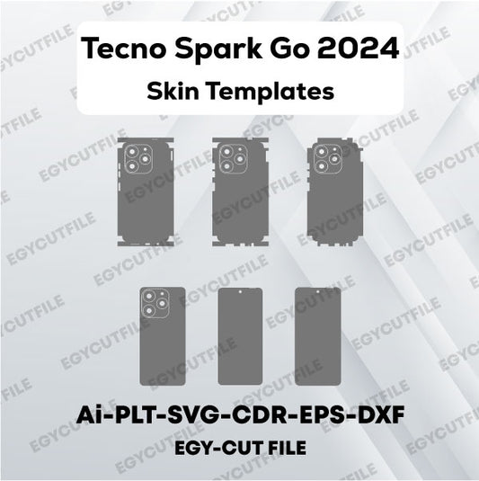 Tecno Spark Go 2024 Vector Skin Cut Files