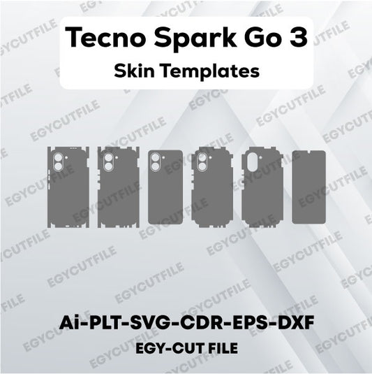Tecno Spark Go 3 Vector Skin Cut Files