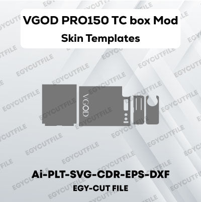 VGOD Pro 150 TC box Mod Vector Skin Cut Files