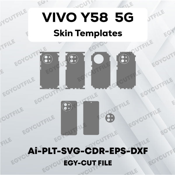VIVO Y58 5G Vector Skin Cut Files