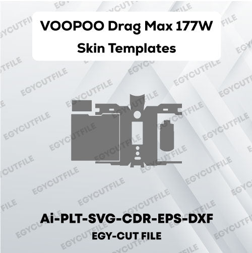 VOOPOO Drag Max 177W POD MOD KIT Vector Skin Cut Files