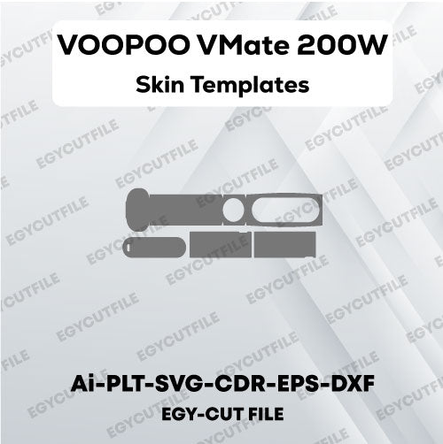 VOOPOO Vmate 200 W Box Mod Vector Skin Cut Files