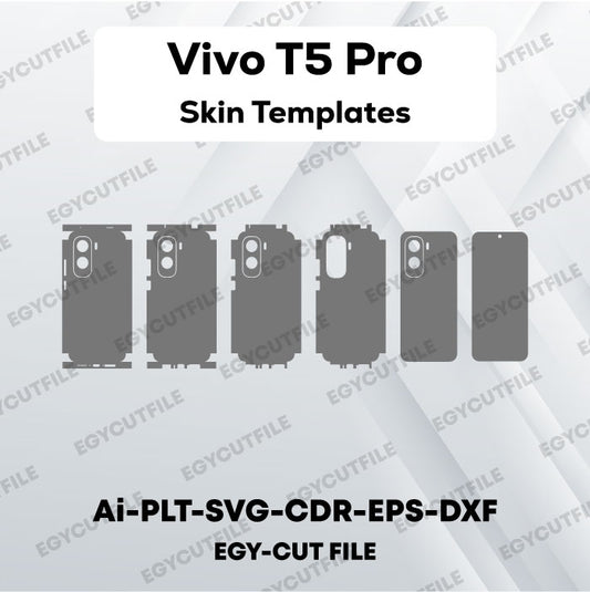 Vivo T5 Pro Vector Skin Cut Files