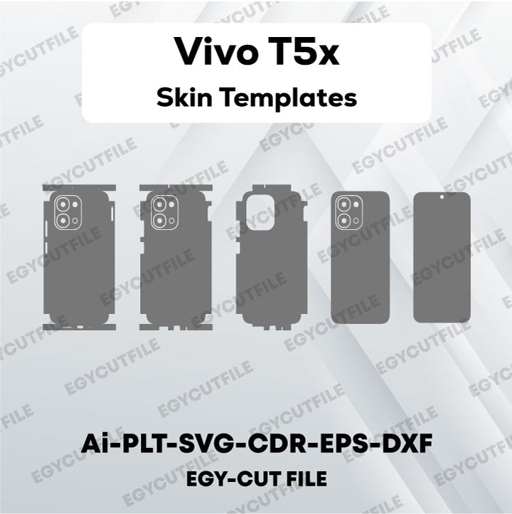 Vivo T5x Vector Skin Cut Files