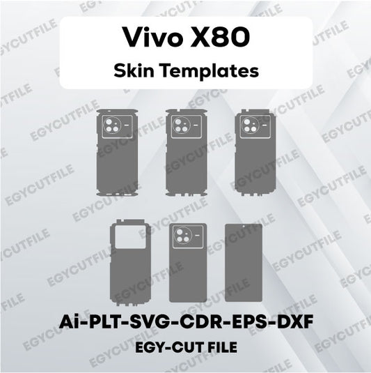 Vivo X80 Vector Skin Cut Files