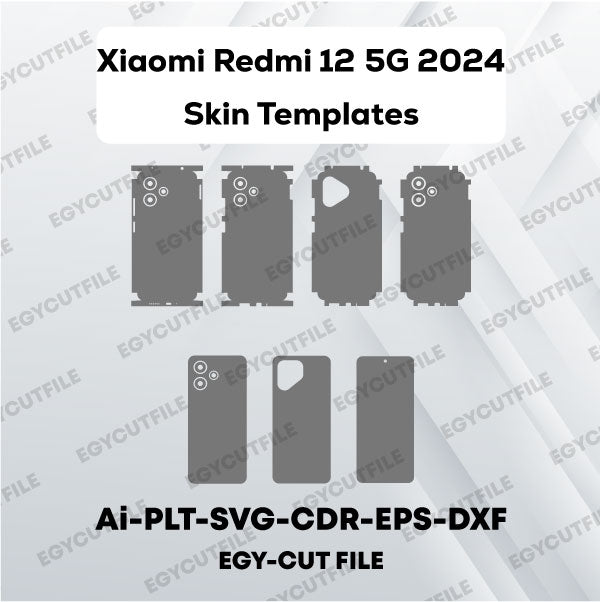 Xiaomi Redmi 12 5G 2024 Vector Skin Cut Files