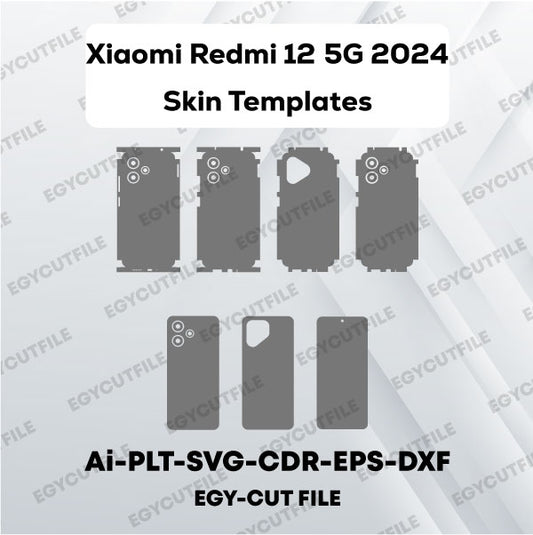 Xiaomi Redmi 12 5G 2024 Vector Skin Cut Files