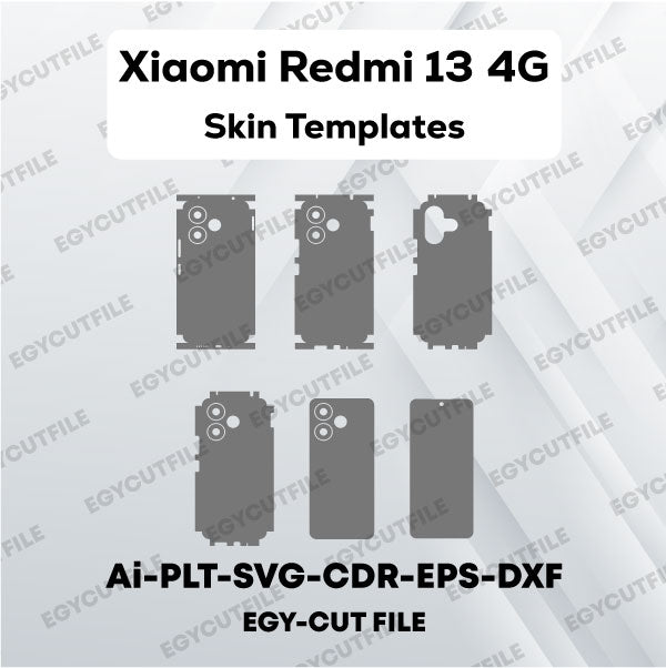 Xiaomi Redmi 13 4G Vector Skin Cut Files