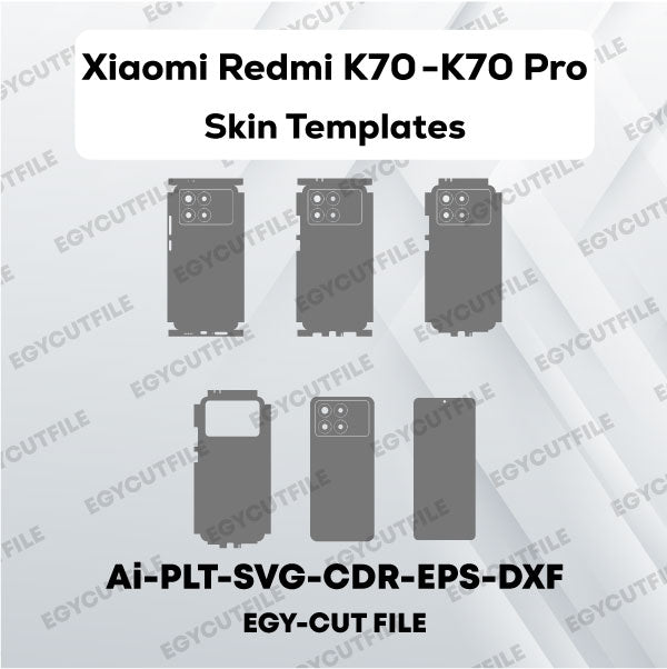 Xiaomi Redmi K70-Xiaomi Redmi K70 Pro Vector Skin Cut Files