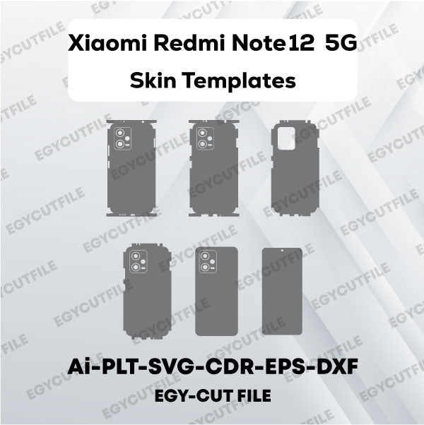 Xiaomi Redmi Note 12 5G Vector Skin Cut Files