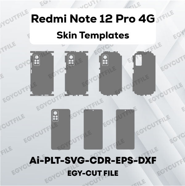 Xiaomi Redmi Note 12 Pro 4G Vector Skin Cut Files