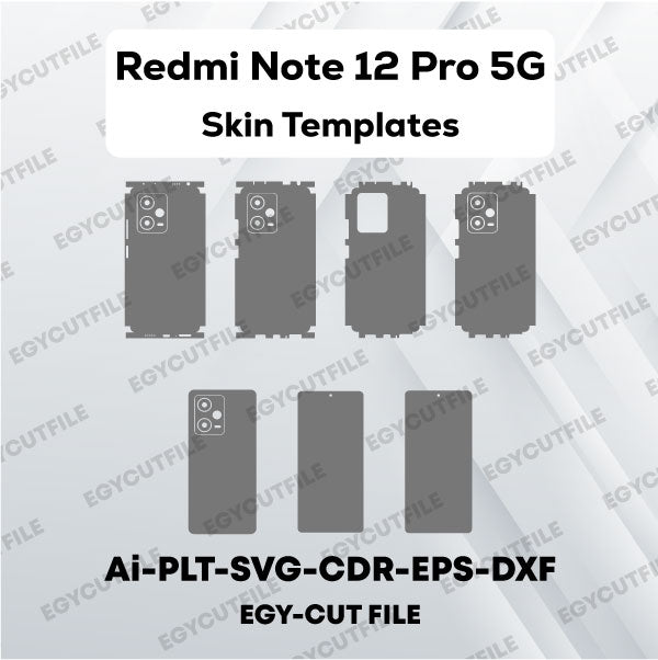 Xiaomi Redmi Note 12 Pro 5G Vector Skin Cut Files