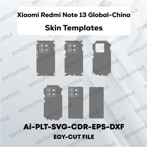 Xiaomi Redmi Note 13 Global-China Vector Skin Cut Files