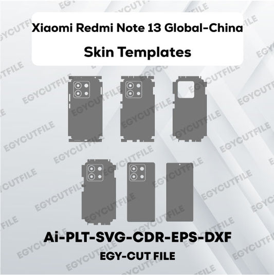 Xiaomi Redmi Note 13 Global-China Vector Skin Cut Files