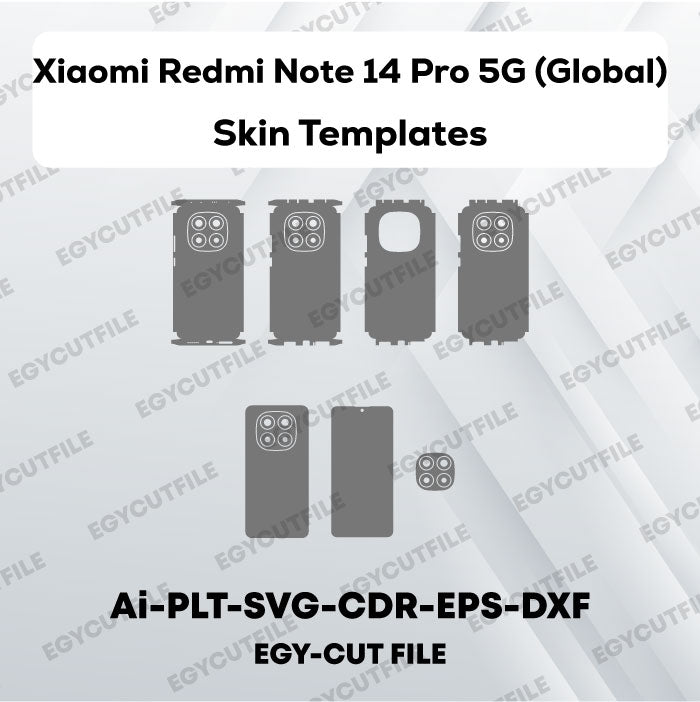 Xiaomi Redmi Note 14 Pro 5G (Global) Vector Skin Cut Files