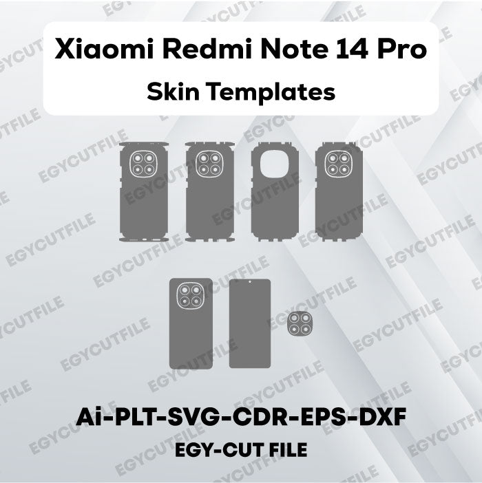 Xiaomi Redmi Note 14 Pro Vector Skin Cut Files