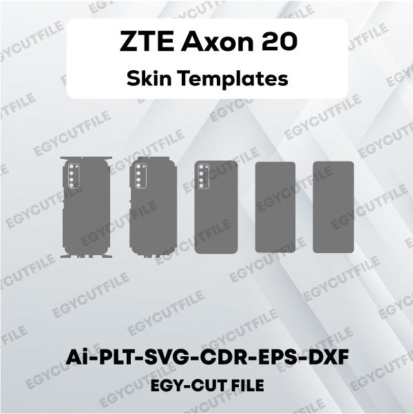 ZTE Axon 20 5G - ZTE Axon 20 4G Vector Skin Cut Files