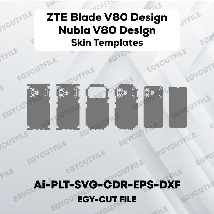 ZTE Blade V80 Design-Nubia V80 Design Vector Skin Cut Files