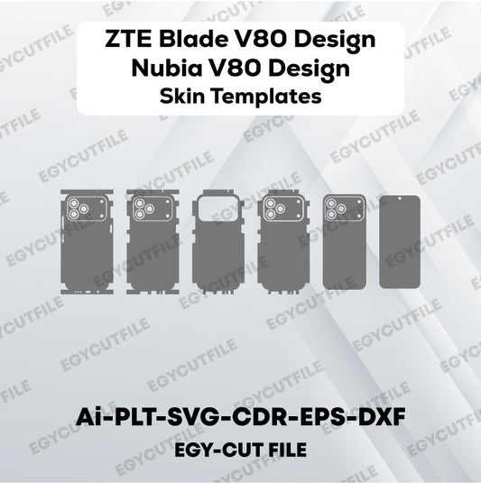 ZTE Blade V80 Design-Nubia V80 Design Vector Skin Cut Files