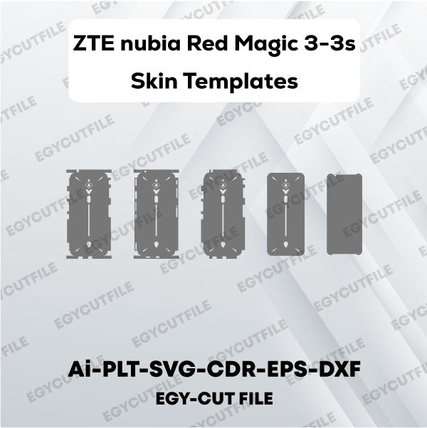 ZTE nubia Red Magic 3-Red Magic 3s Vector Skin Cut Files