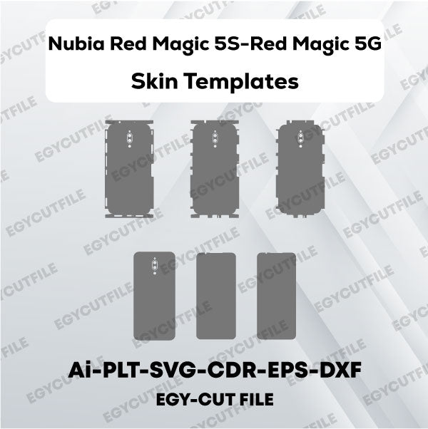 ZTE nubia Red Magic 5G-Red Magic 5S Vector Skin Cut Files
