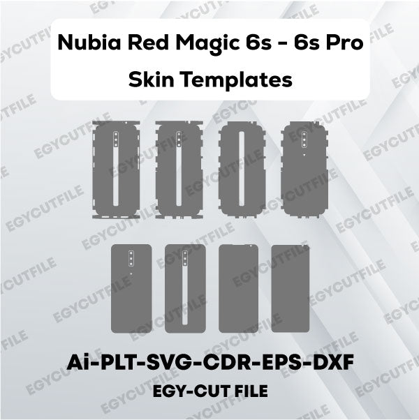 ZTE nubia Red Magic 6s Pro-Red Magic 6s Vector Skin Cut Files