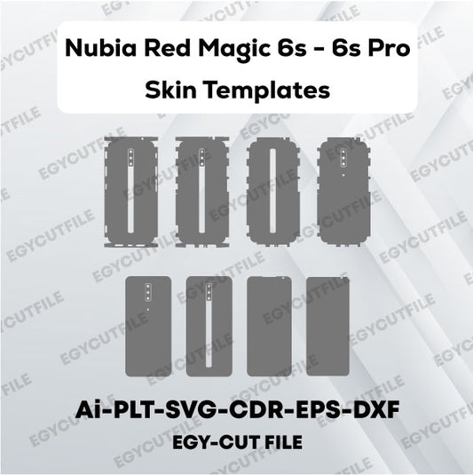 ZTE nubia Red Magic 6s Pro-Red Magic 6s Vector Skin Cut Files