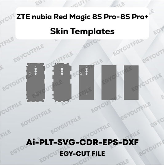 ZTE nubia Red Magic 8S Pro+-Red Magic 8S Pro Vector Skin Cut Files