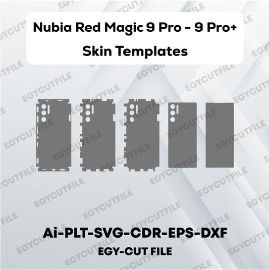 ZTE nubia Red Magic 9 Pro+- Red Magic 9 Pro Vector Skin Cut Files