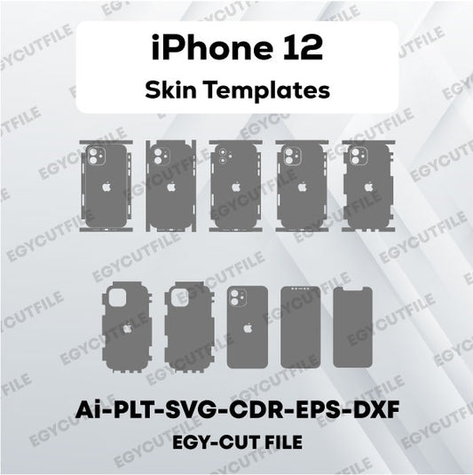 iPhone 12 Vector Skin Cut Files