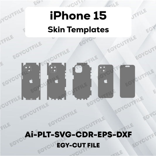 iPhone 15 Vector Skin Cut Files