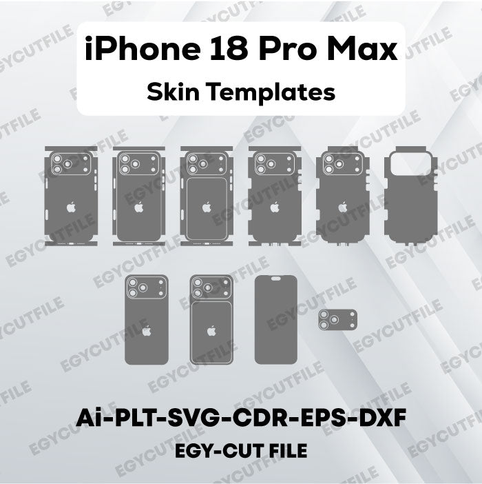 iPhone 18 Pro Max Vector Skin Cut Files