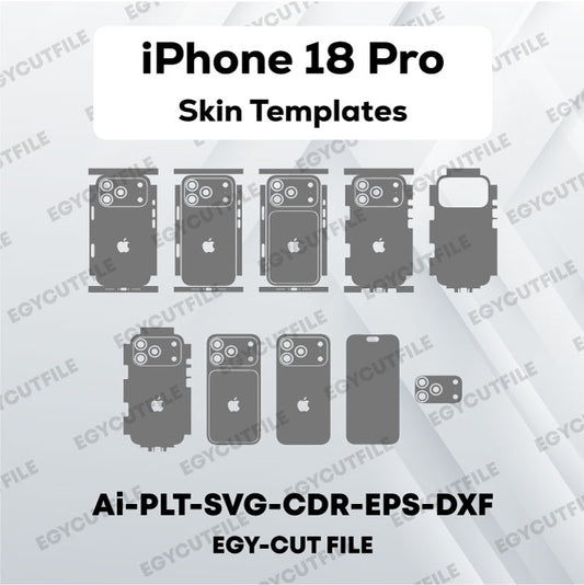 iPhone 18 Pro Vector Skin Cut Files