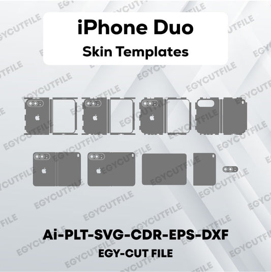 iPhone Duo Vector Skin Cut Files